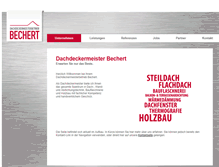 Tablet Screenshot of bechert-dach.de